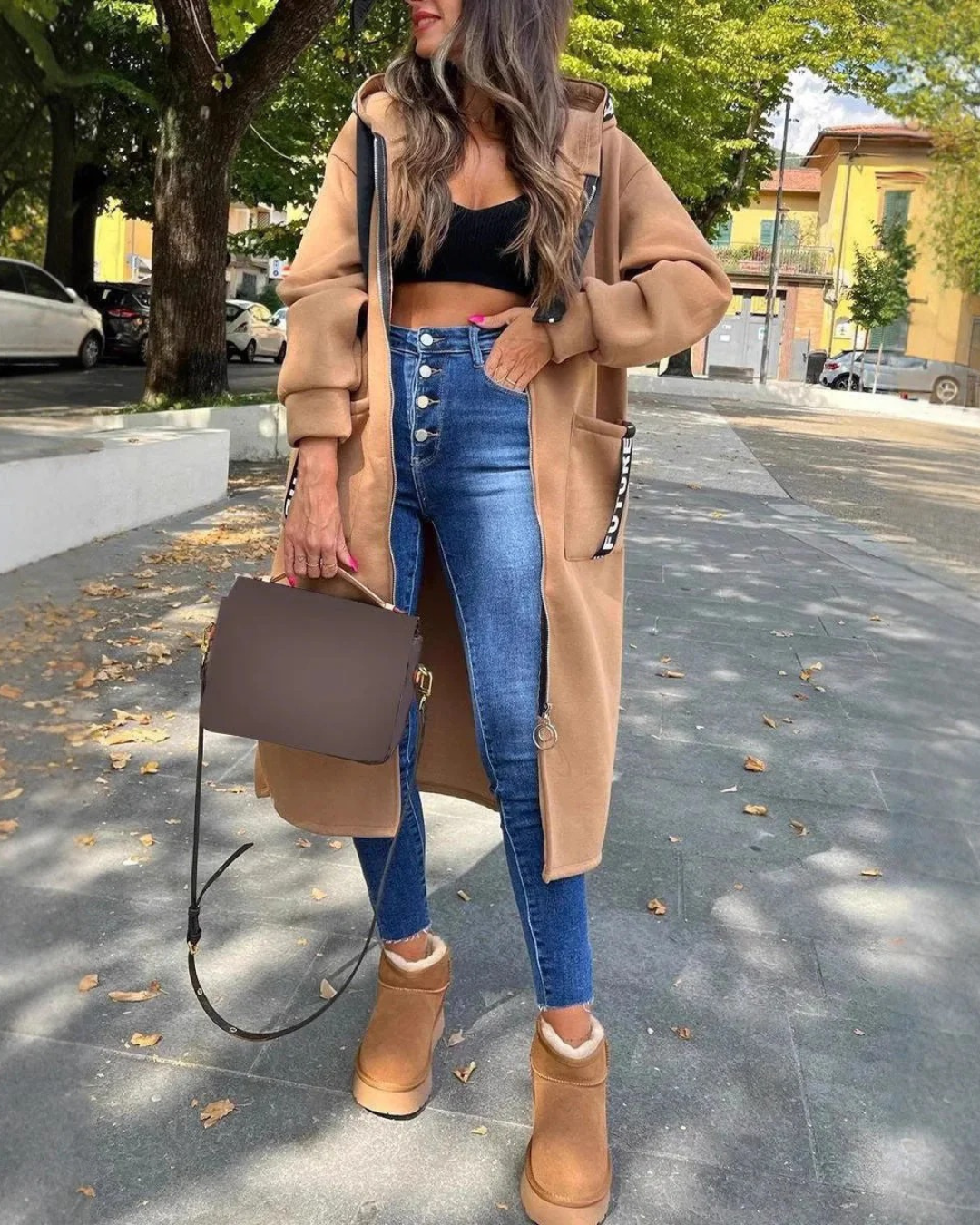 MARINA | Lång huvtröja