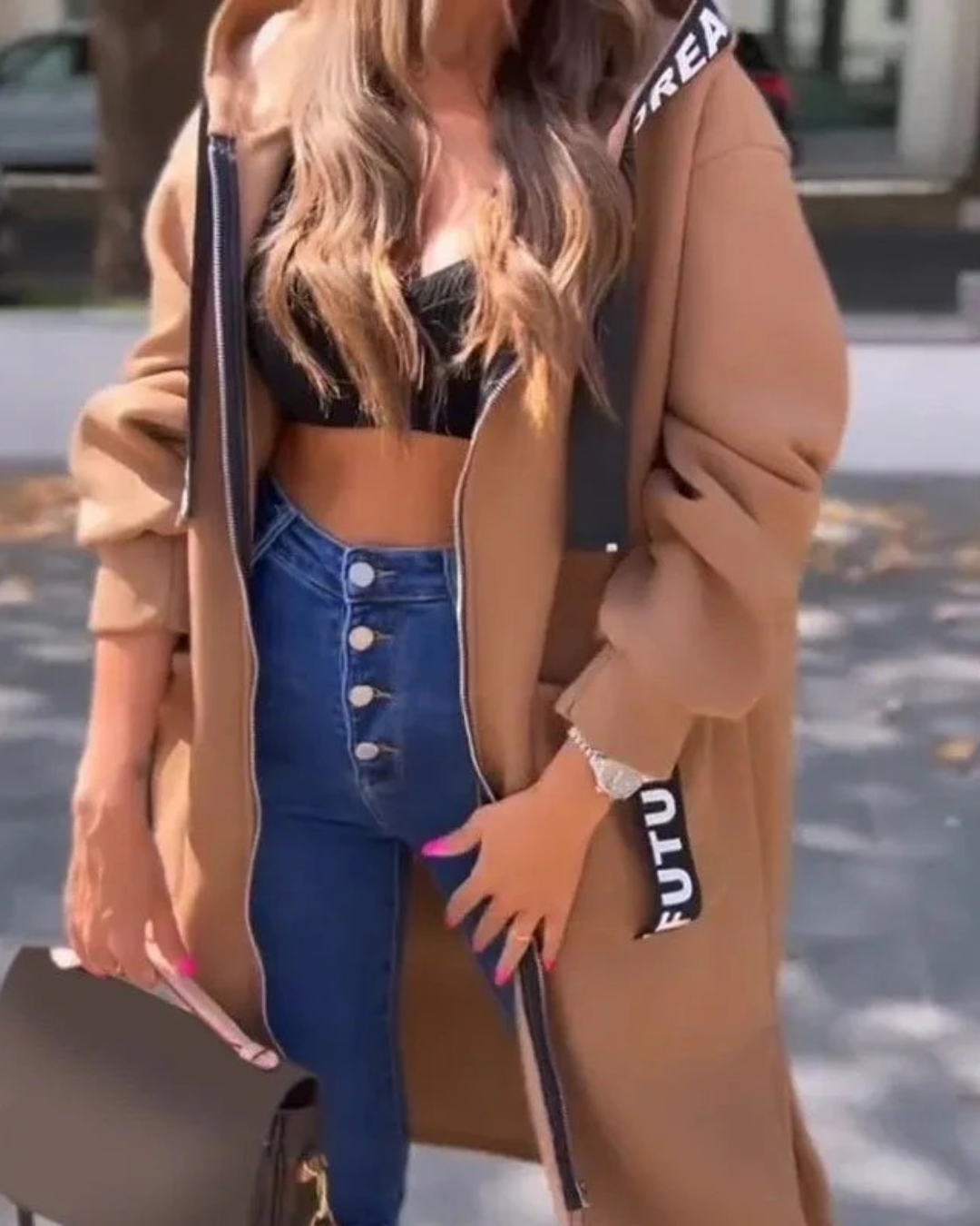 MARINA | Lång huvtröja