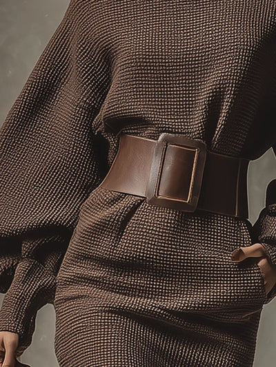 CLEA | Kort stickad klänning