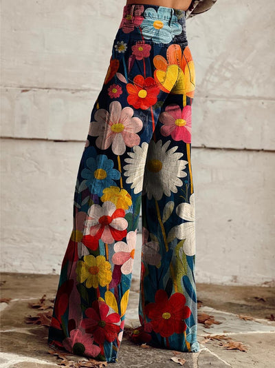 ILSE | Moderna blommiga eleganta byxor